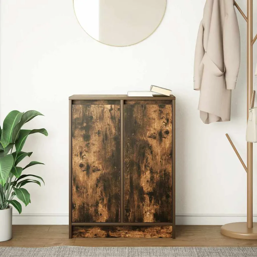 Buffet chêne fumé 57x34x76 cm bois d'ingénierie - 3