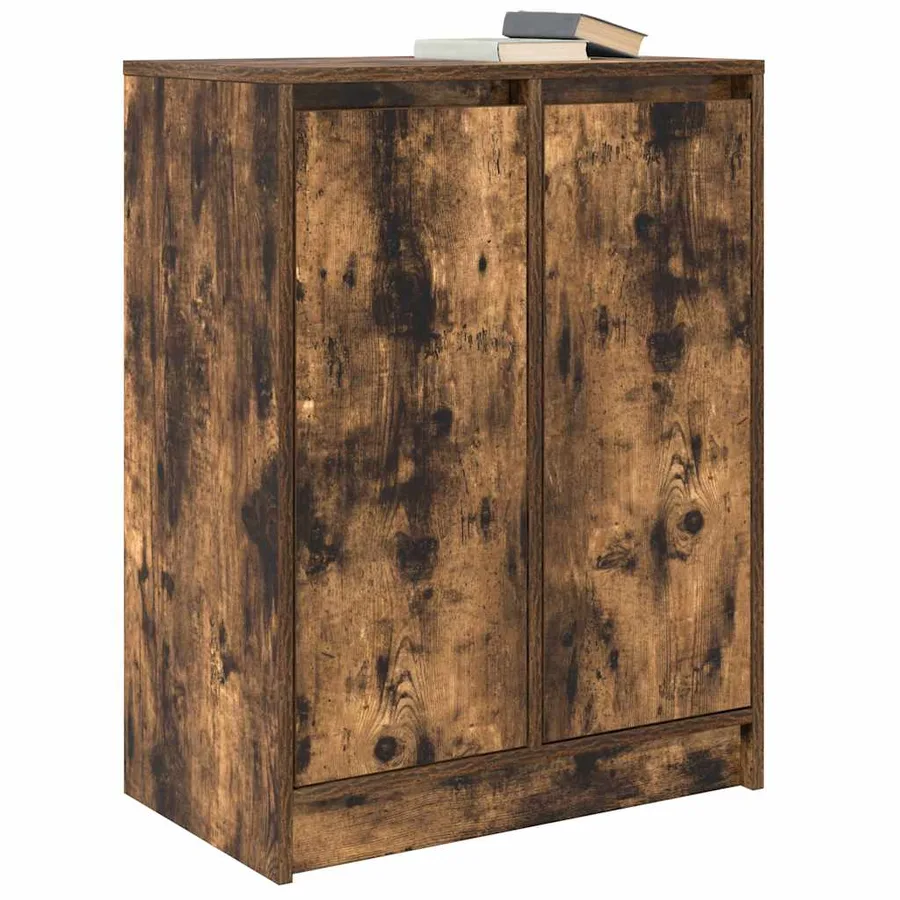 Buffet chêne fumé 57x34x76 cm bois d'ingénierie - 4