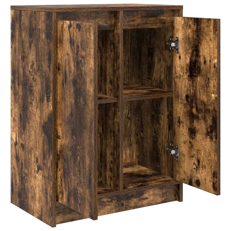 Buffet chêne fumé 57x34x76 cm bois d'ingénierie - 5