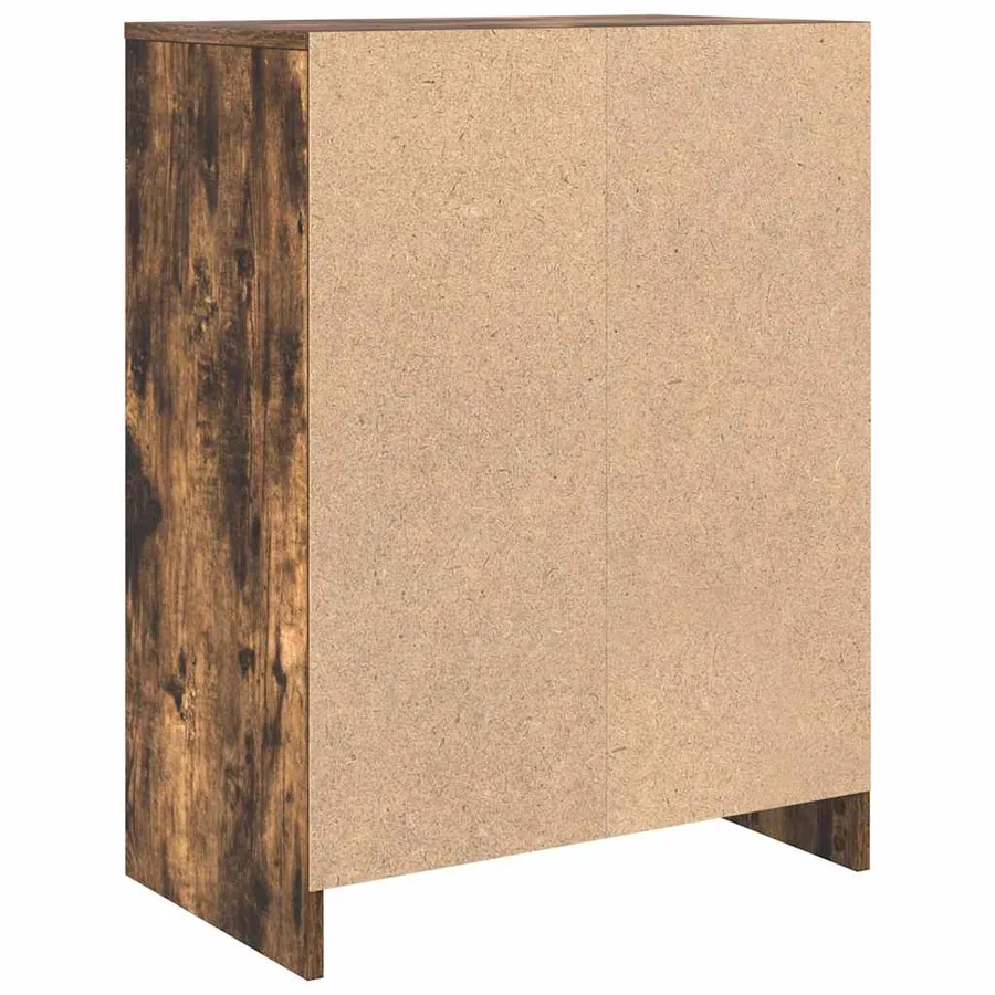 Buffet chêne fumé 57x34x76 cm bois d'ingénierie - 8