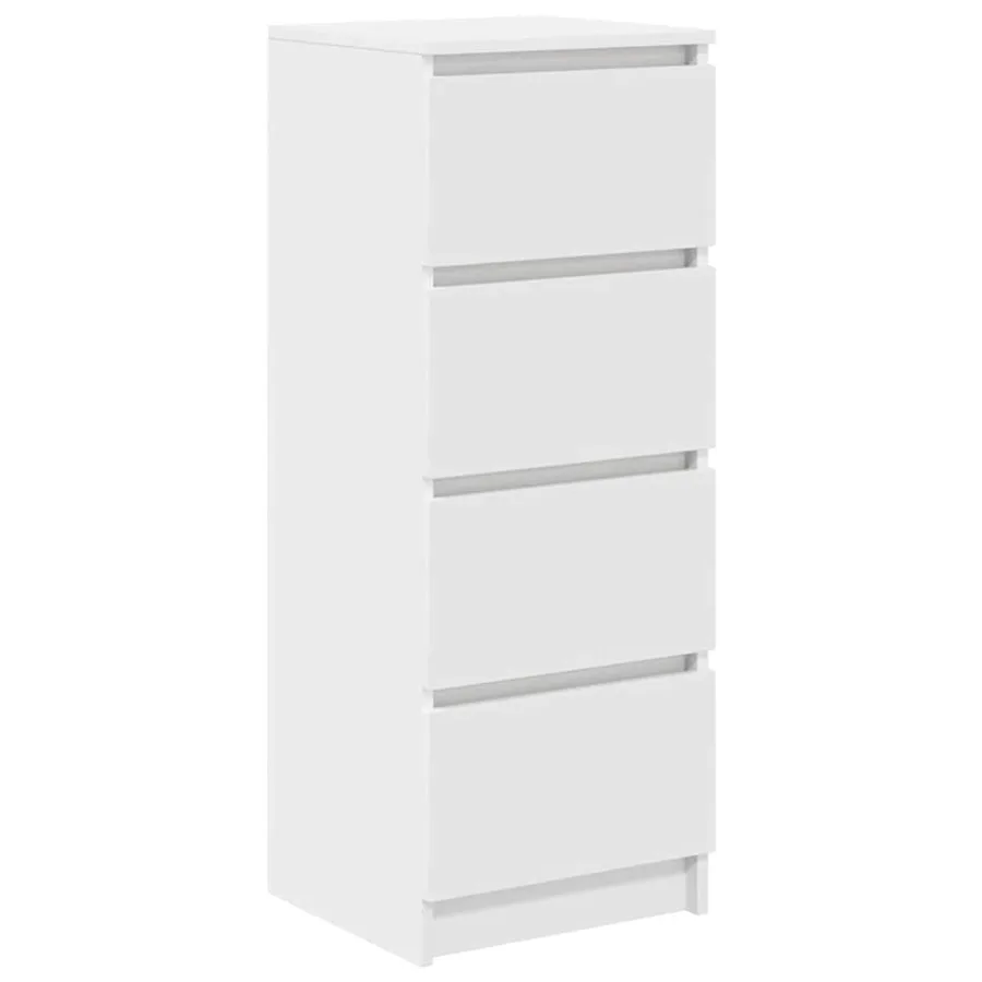 Buffet blanc 37,5x35x99 cm bois d'ingénierie - 2