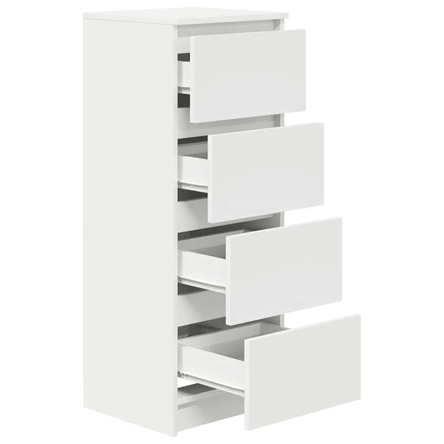 Buffet blanc 37,5x35x99 cm bois d'ingénierie - 5