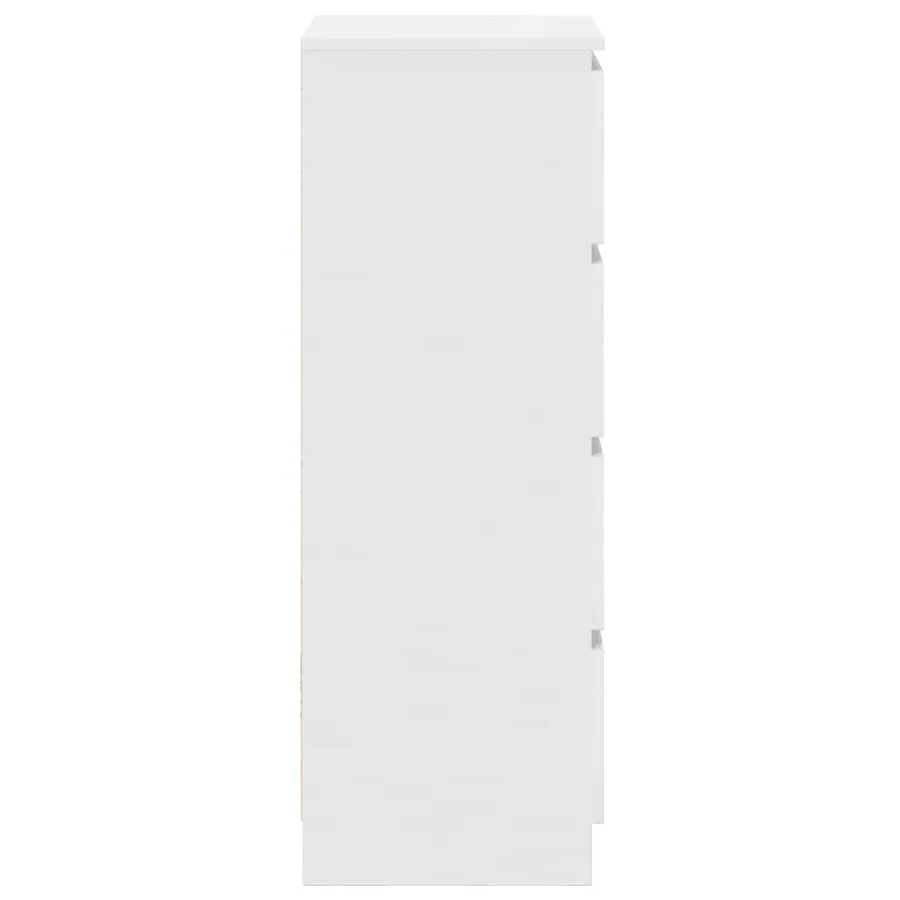 Buffet blanc 37,5x35x99 cm bois d'ingénierie - 8