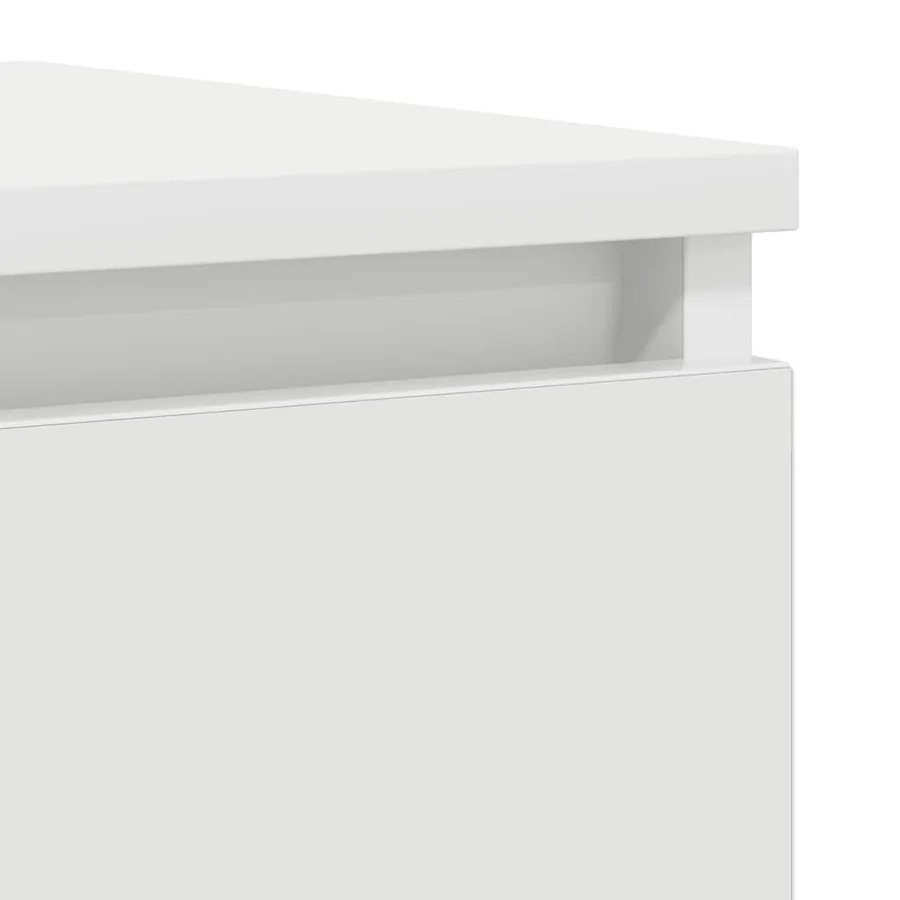 Buffet blanc 37,5x35x99 cm bois d'ingénierie - 9