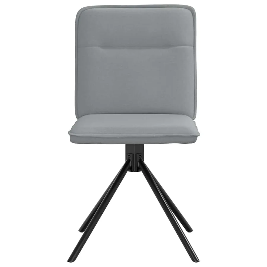 Chaises à manger lot de 4 gris clair tissu - 4