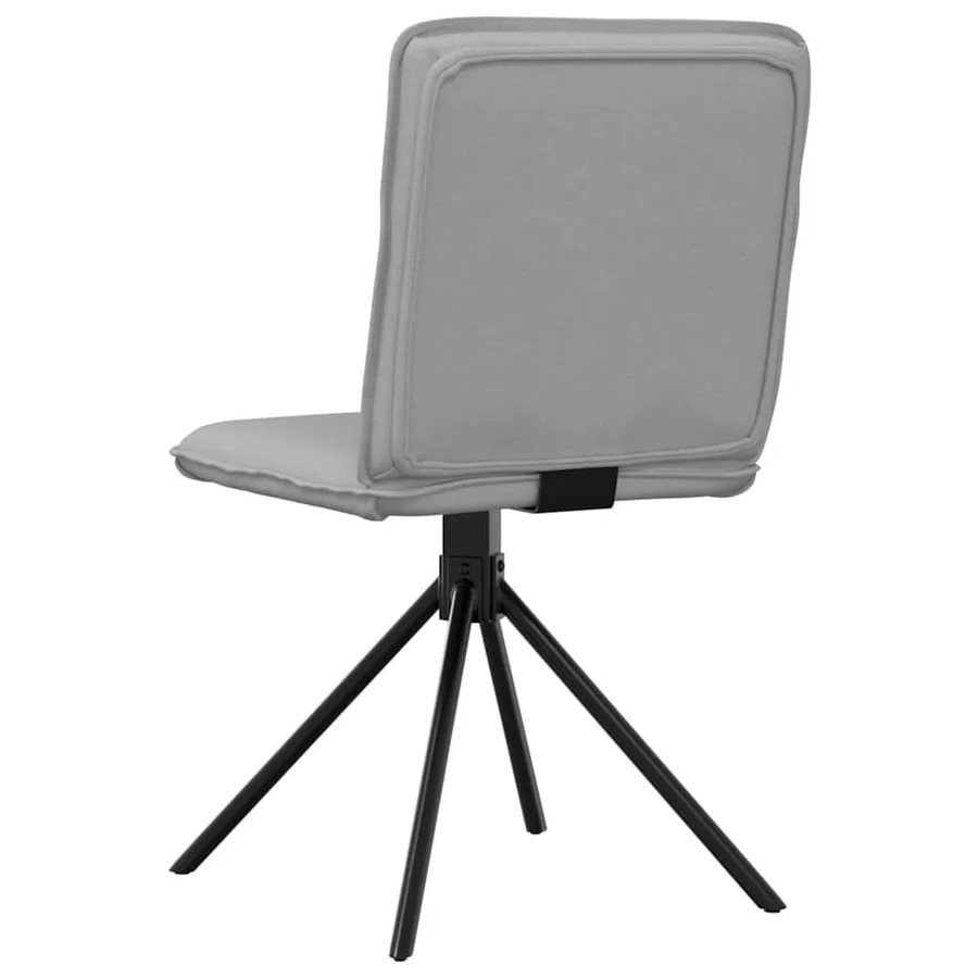 Chaises à manger lot de 4 gris clair tissu - 6
