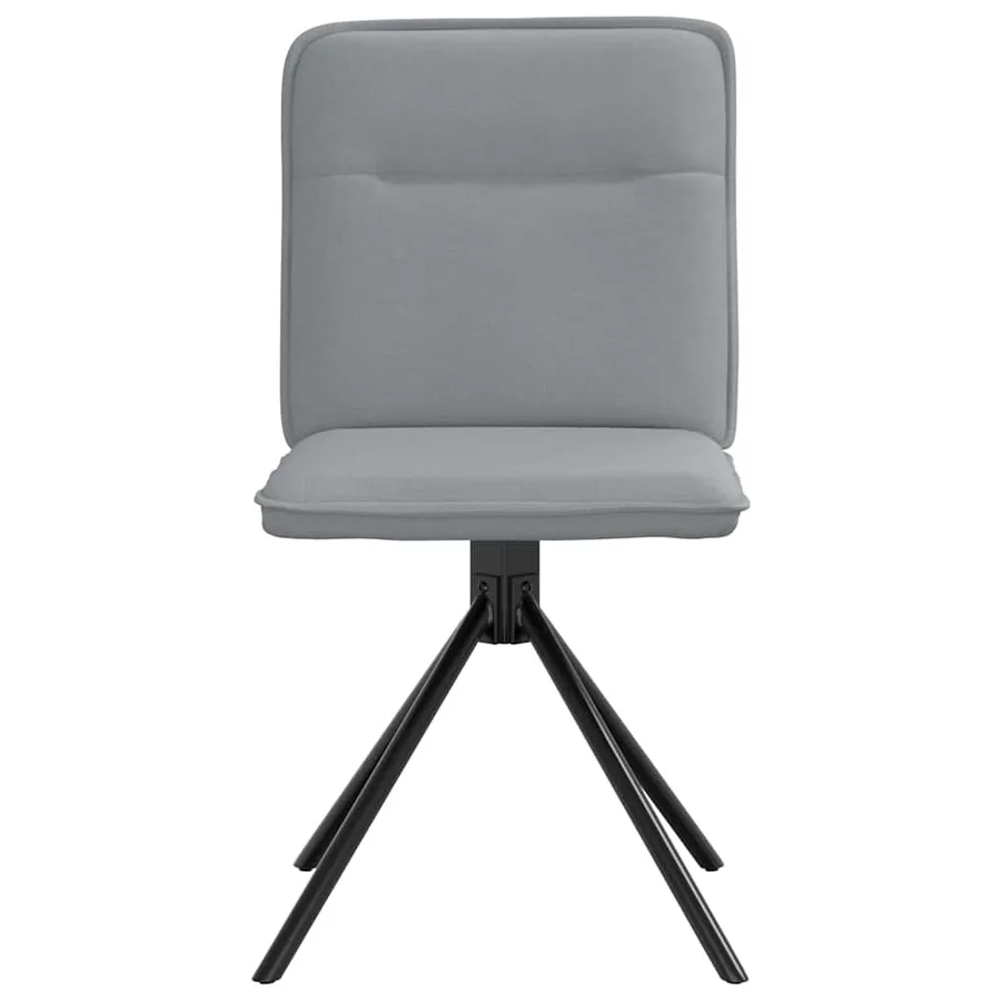 Chaises à manger lot de 6 gris clair tissu - 4