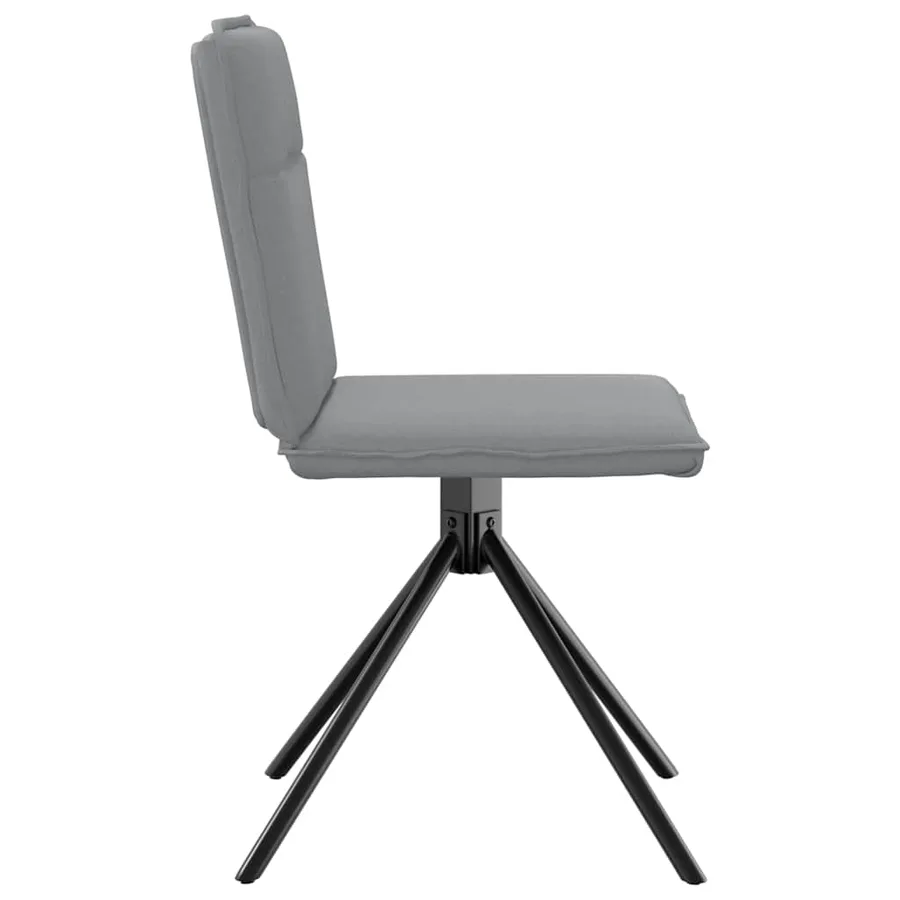 Chaises à manger lot de 6 gris clair tissu - 5