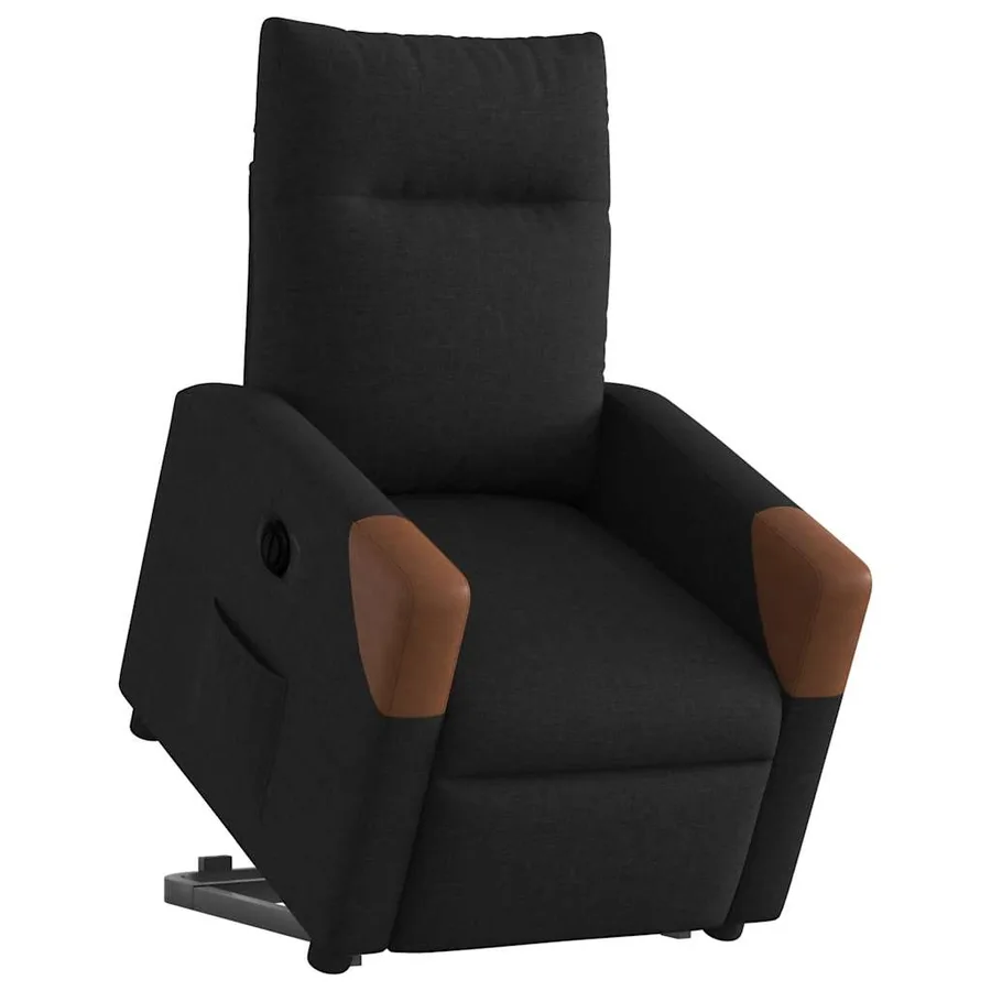 Fauteuil inclinable électrique noir tissu - 3