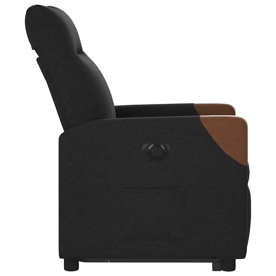 Fauteuil inclinable électrique noir tissu - 6