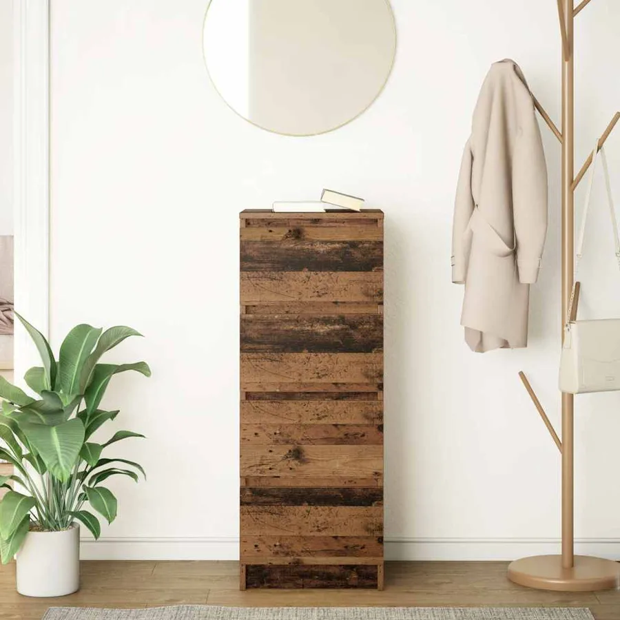Buffet vieux bois 37,5x35x99 cm bois d'ingénierie - 3