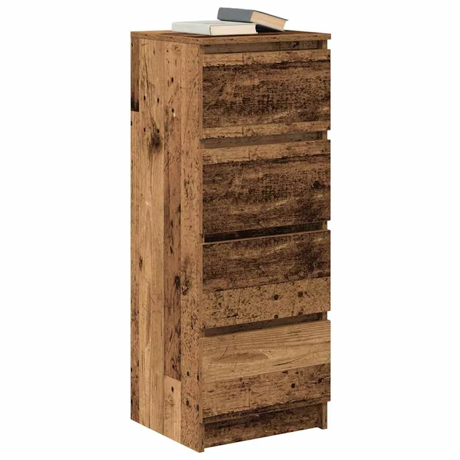 Buffet vieux bois 37,5x35x99 cm bois d'ingénierie - 4