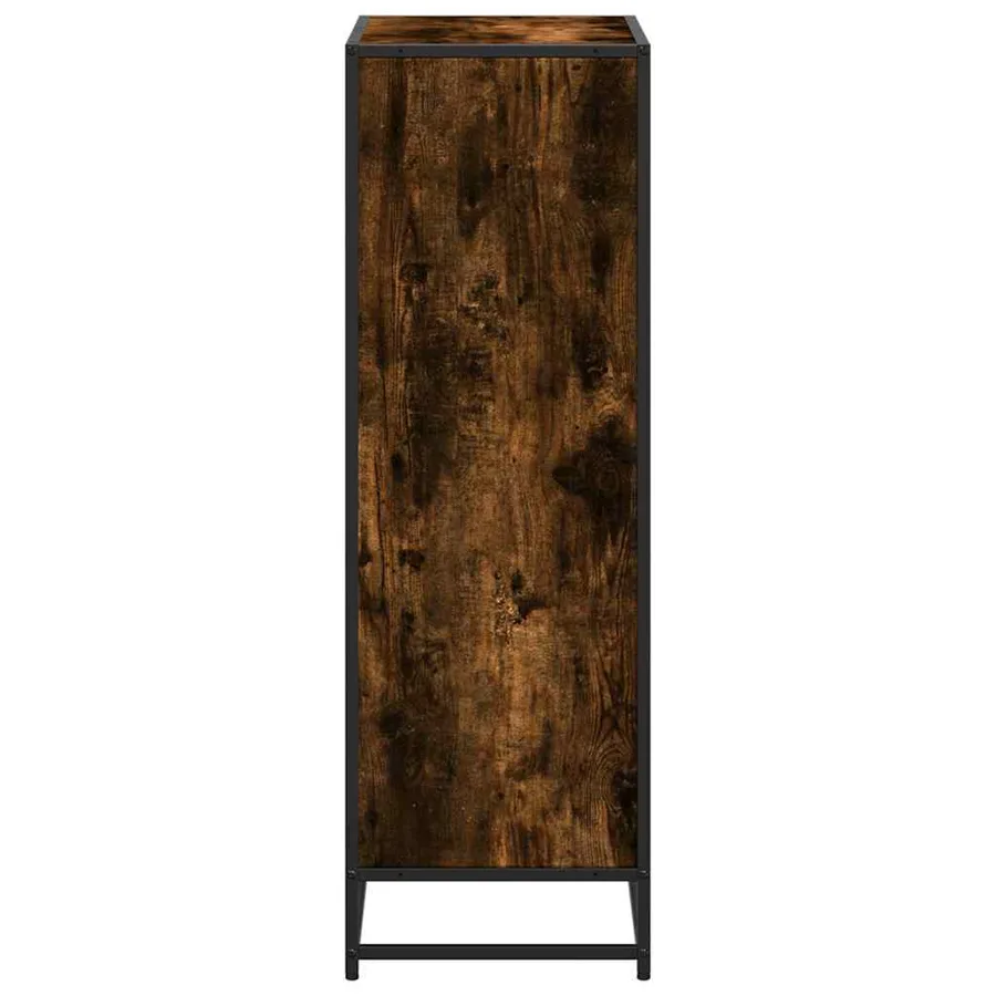 Bibliothèque chêne fumé 60x35x107,5 cm bois d'ingénierie - 5