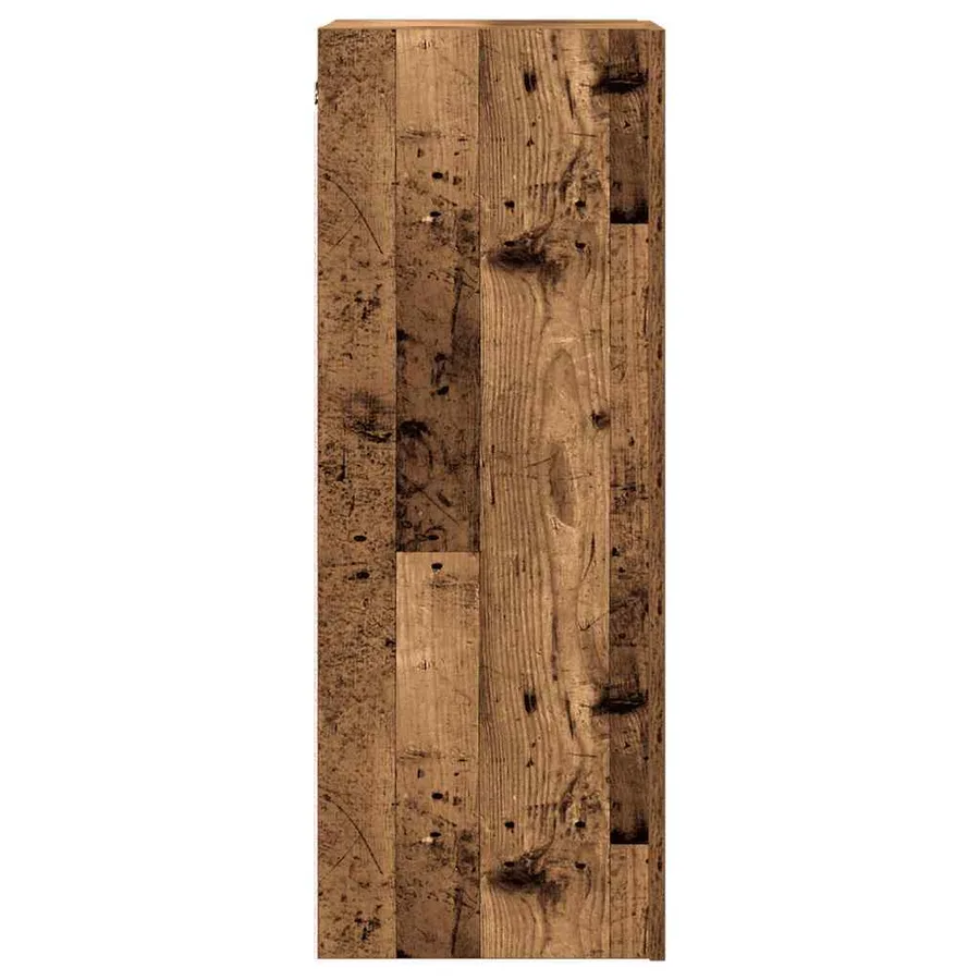 Meuble mural vieux bois 30,5x30x90 cm bois d'ingénierie - 5
