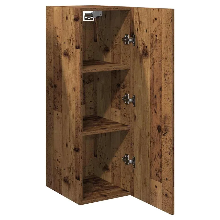 Meuble mural vieux bois 30,5x30x90 cm bois d'ingénierie - 7