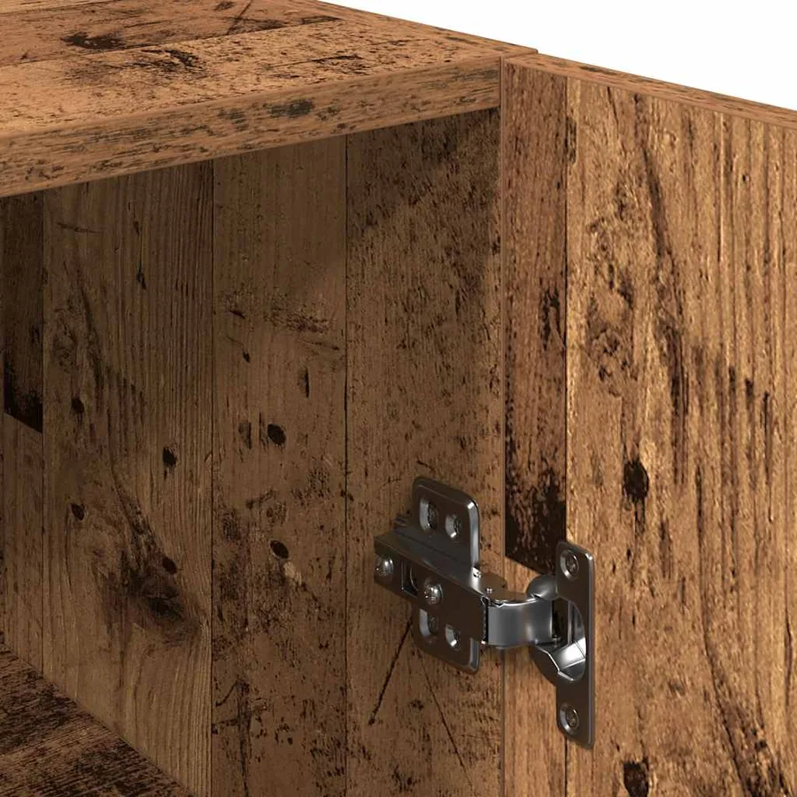 Meuble mural vieux bois 30,5x30x90 cm bois d'ingénierie - 9