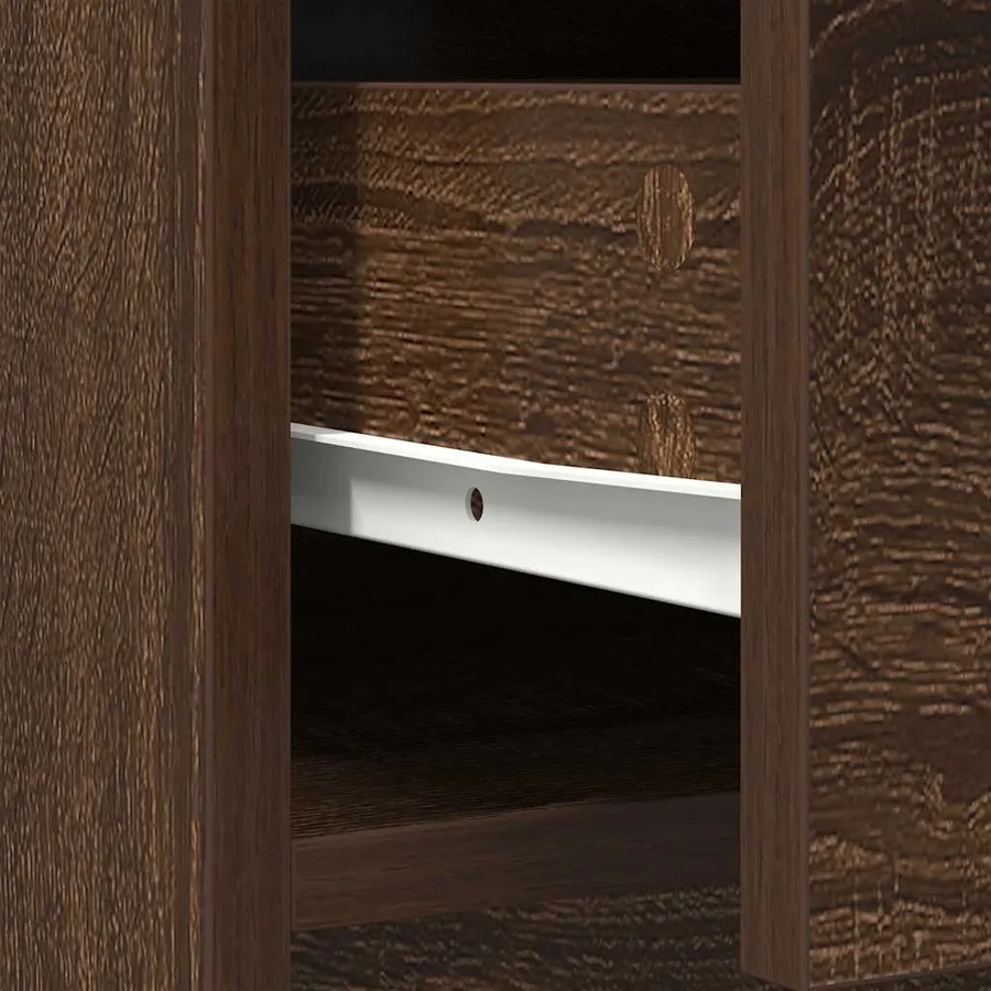 Buffet avec tiroirs et portes chêne marron 73x31x90 cm - 11