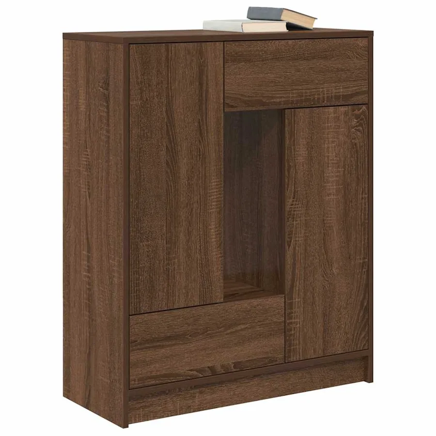Buffet avec tiroirs et portes chêne marron 73x31x90 cm - 4