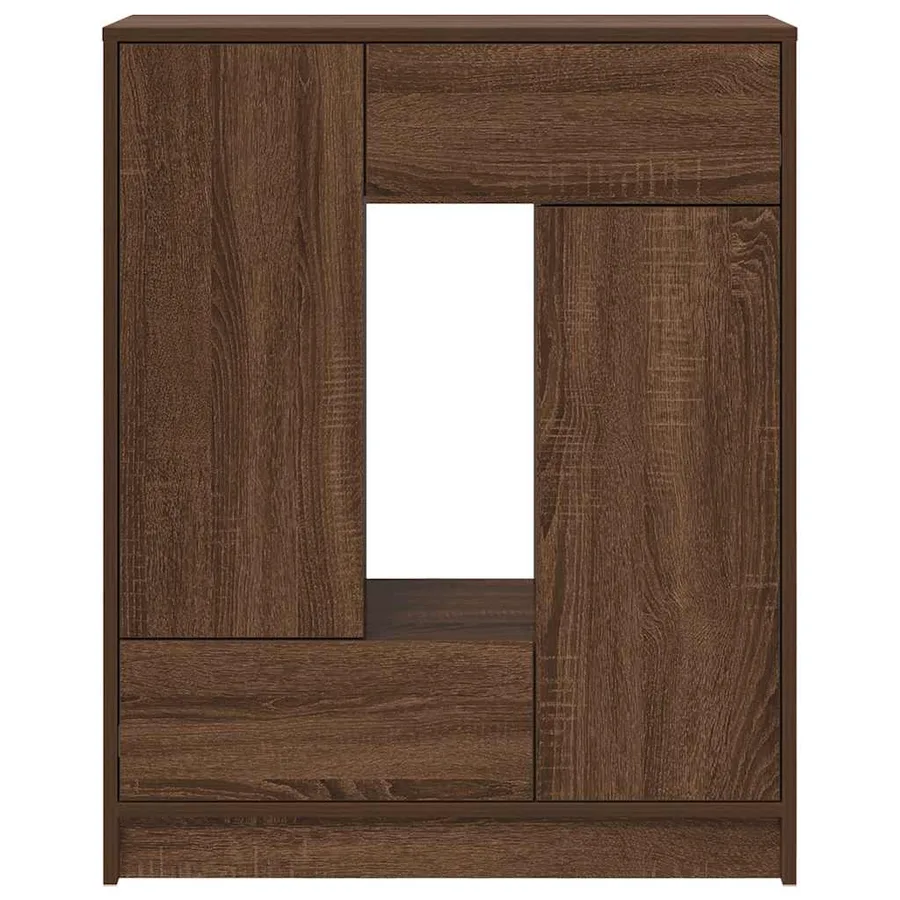 Buffet avec tiroirs et portes chêne marron 73x31x90 cm - 6