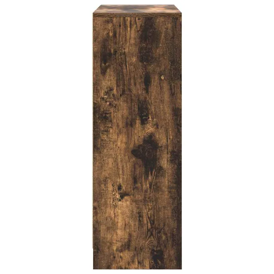 Buffet avec tiroirs et portes chêne fumé 73x31x90 cm - 7