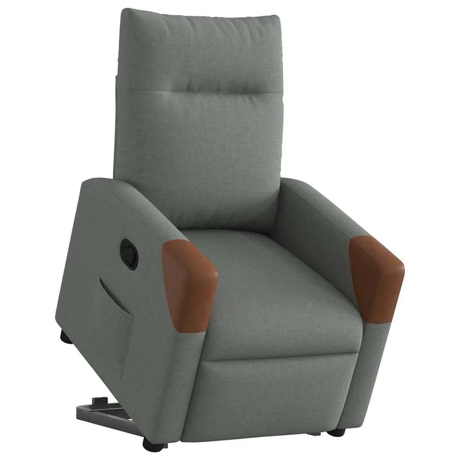 Fauteuil inclinable Gris foncé Tissu - 3