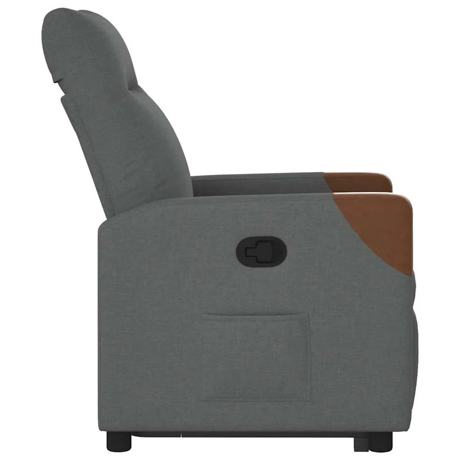 Fauteuil inclinable Gris foncé Tissu - 6