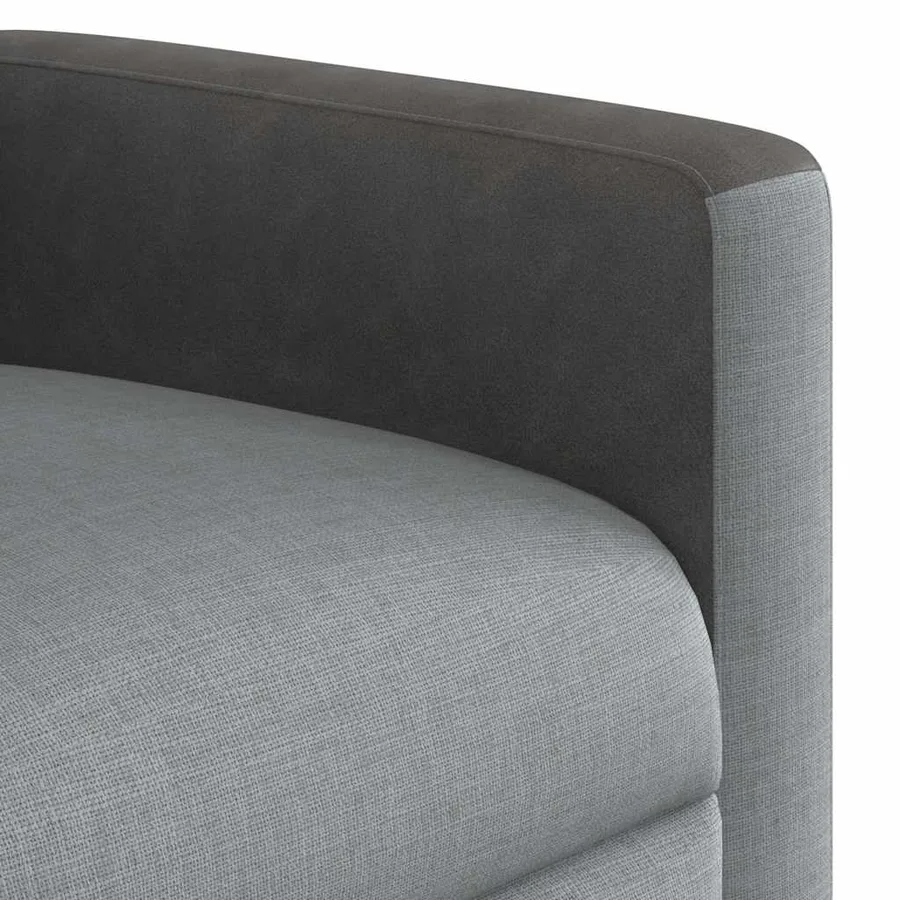 Fauteuil inclinable électrique gris clair tissu - 13
