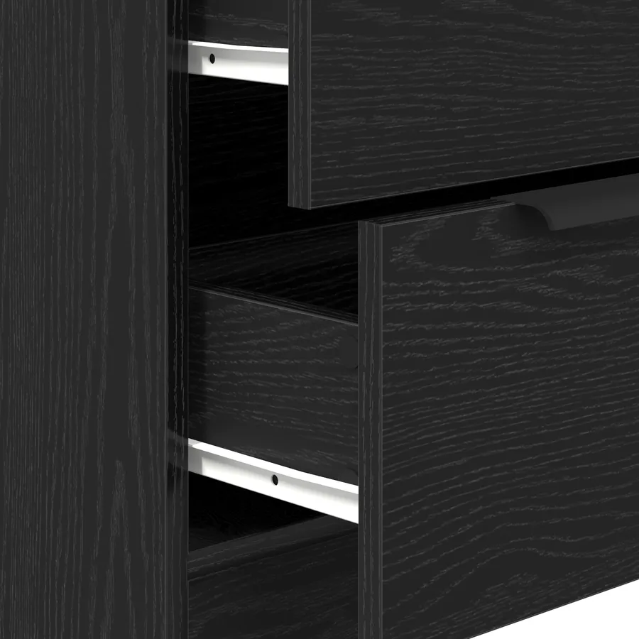 Buffet 3 pcs Chêne noir 180 x 30 x 70 cm Bois d'ingénierie - 10