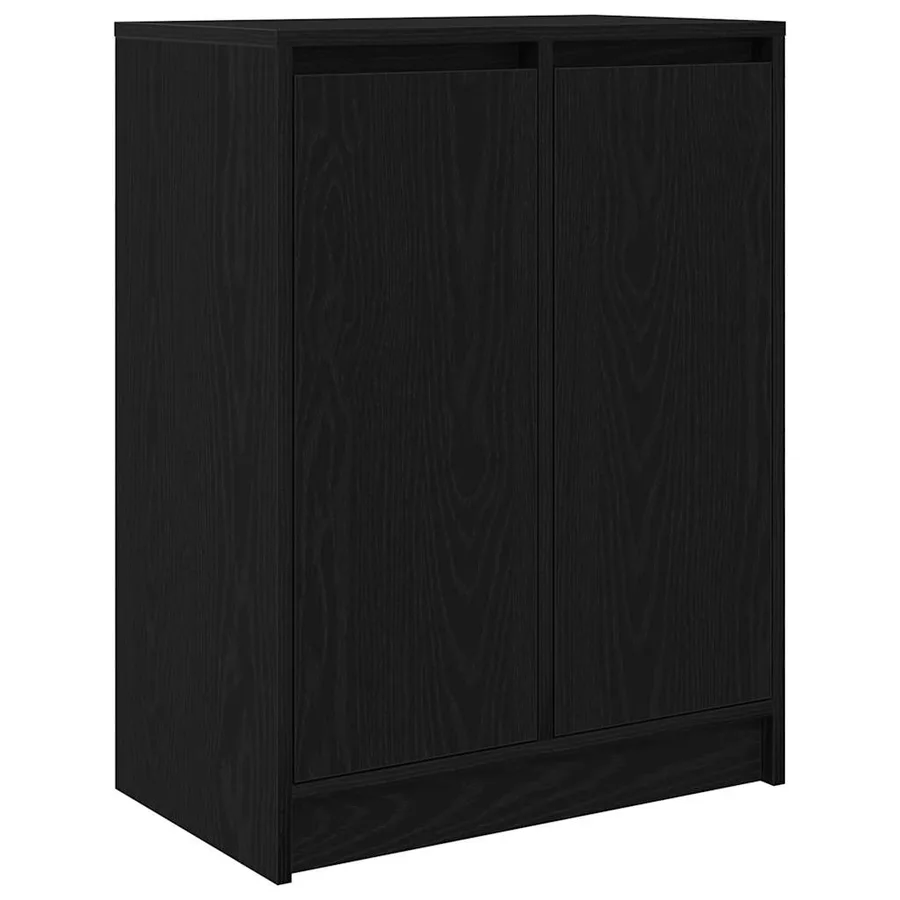 Buffet chêne noir 57x34x76 cm bois d'ingénierie - 2