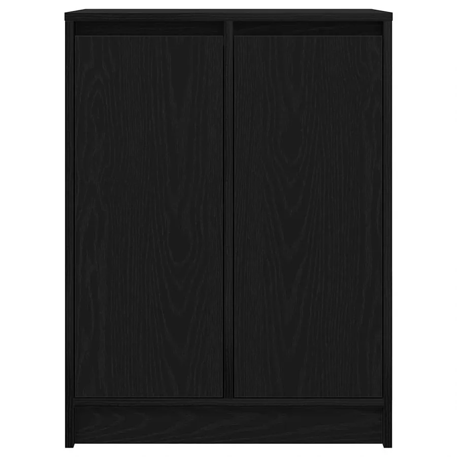 Buffet chêne noir 57x34x76 cm bois d'ingénierie - 6