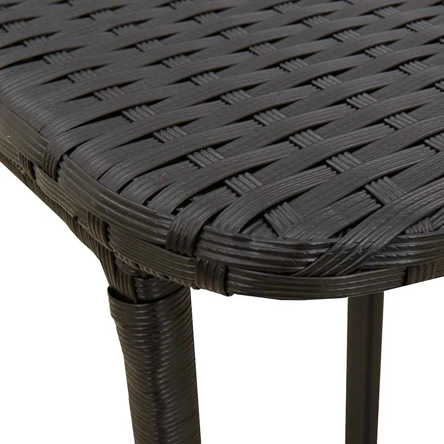 Table de jardin pliante noir 90 x 51 x 75 cm polyrotin - 8