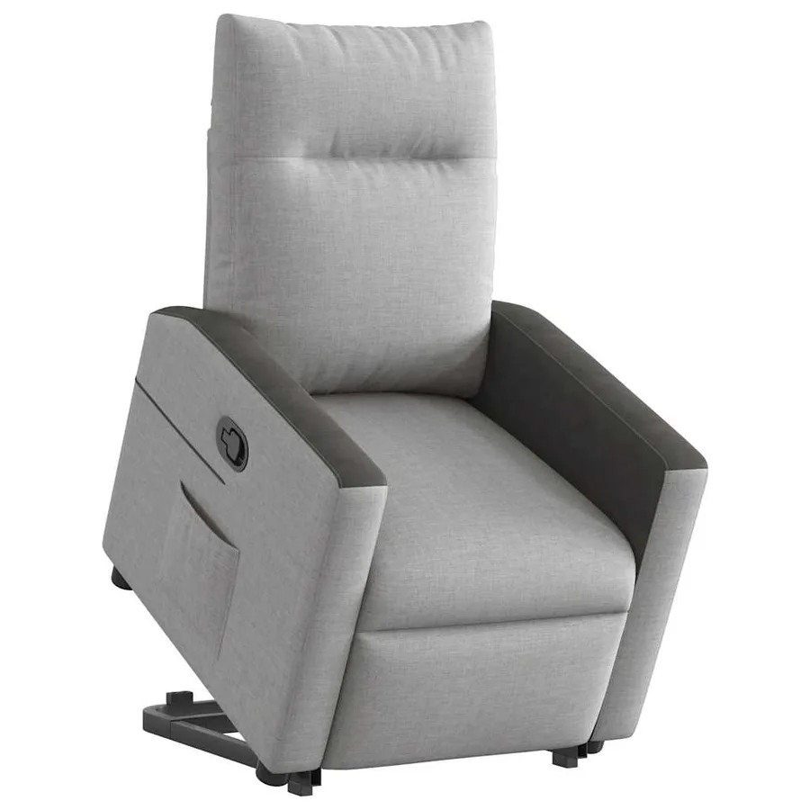 Fauteuil inclinable gris nuage tissu - 2