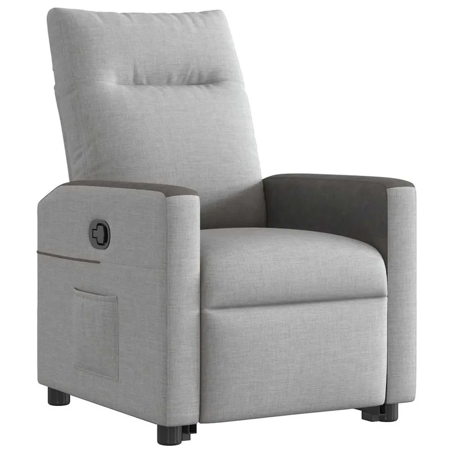 Fauteuil inclinable gris nuage tissu - 4