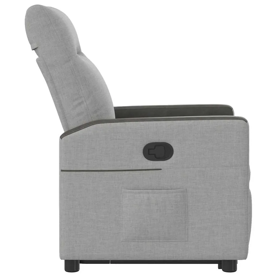 Fauteuil inclinable gris nuage tissu - 6