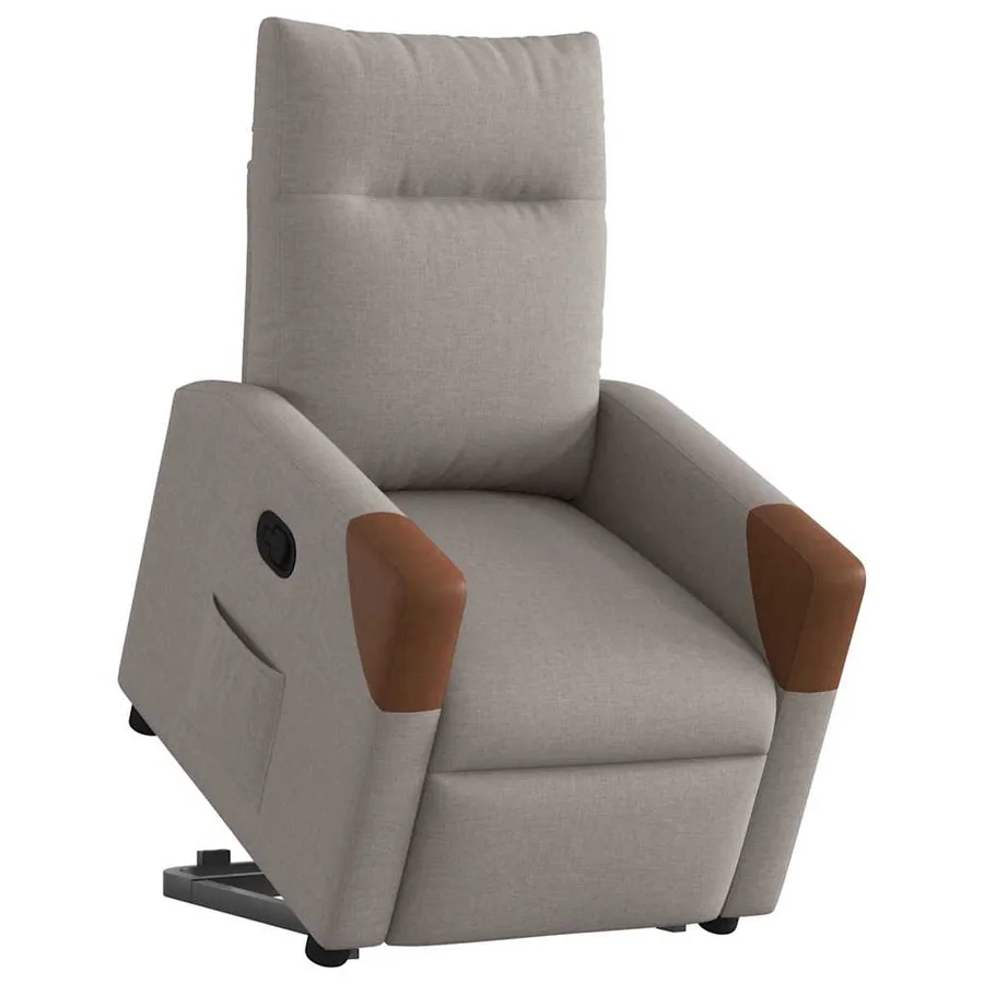 Fauteuil inclinable taupe tissu - 3