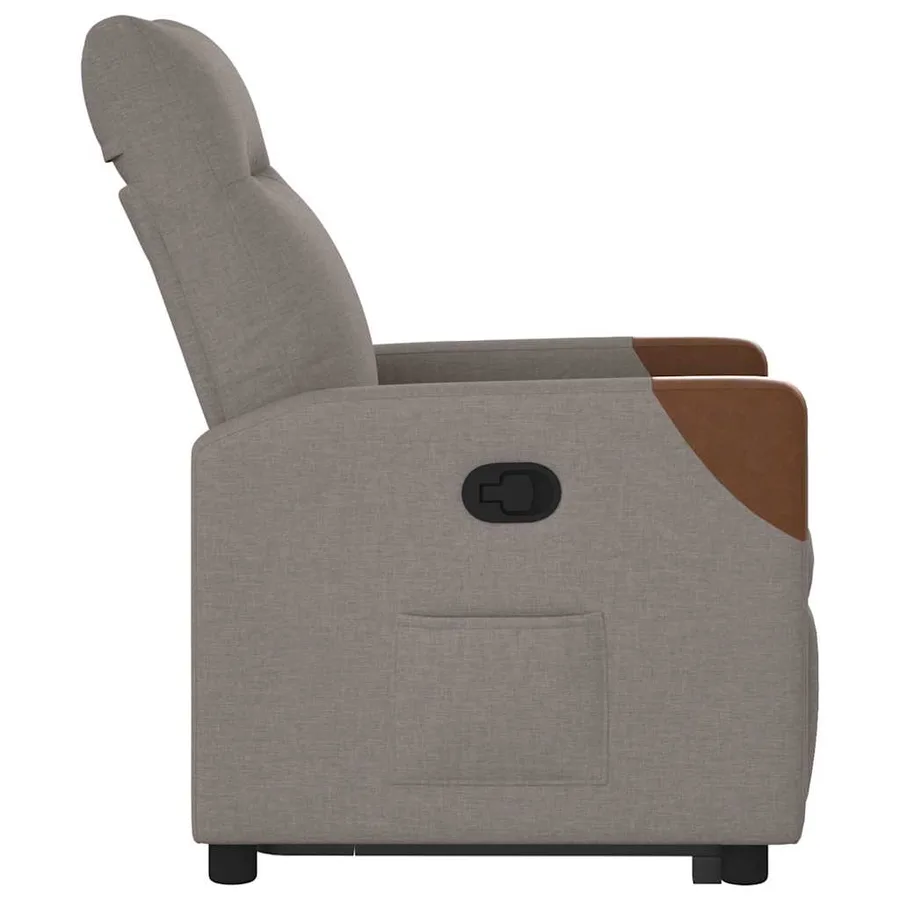 Fauteuil inclinable taupe tissu - 6