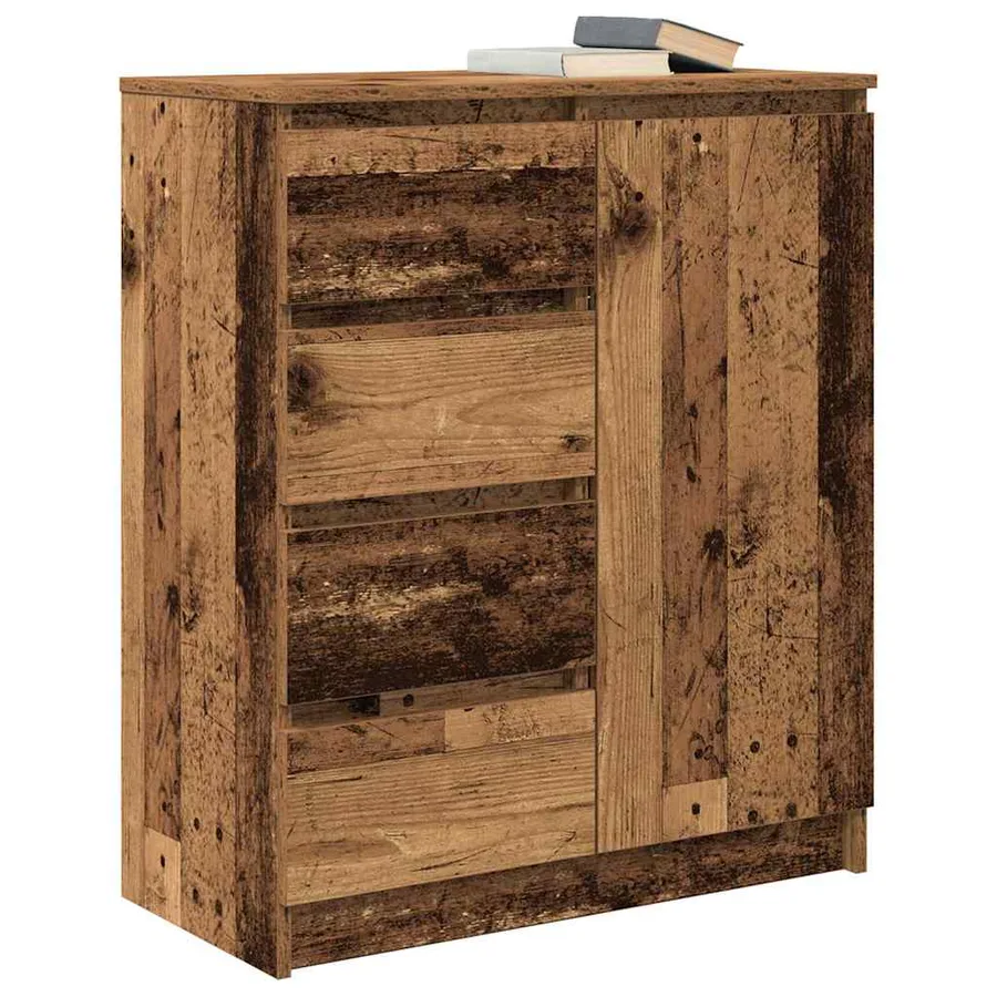 Buffet avec tiroirs vieux bois 71x35x84 cm bois d'ingénierie - 4