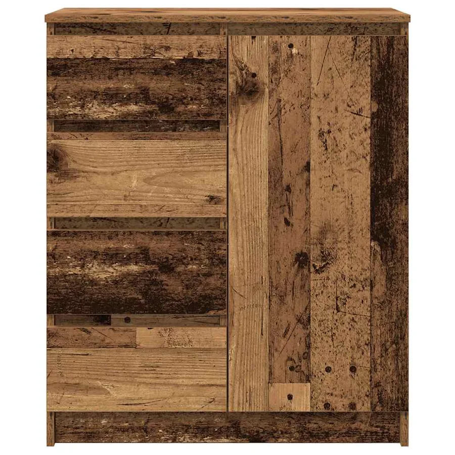 Buffet avec tiroirs vieux bois 71x35x84 cm bois d'ingénierie - 6
