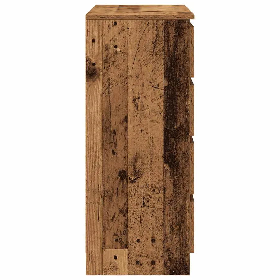 Buffet avec tiroirs vieux bois 71x35x84 cm bois d'ingénierie - 7