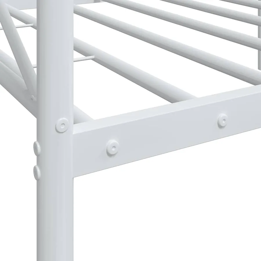 Lit de repos sans matelas blanc 90x200 cm acier - 9