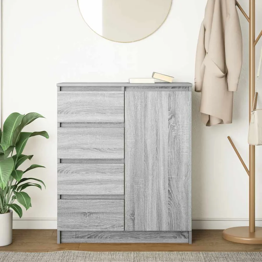 Buffet avec tiroirs sonoma gris 71x35x84 cm bois d'ingénierie - 3