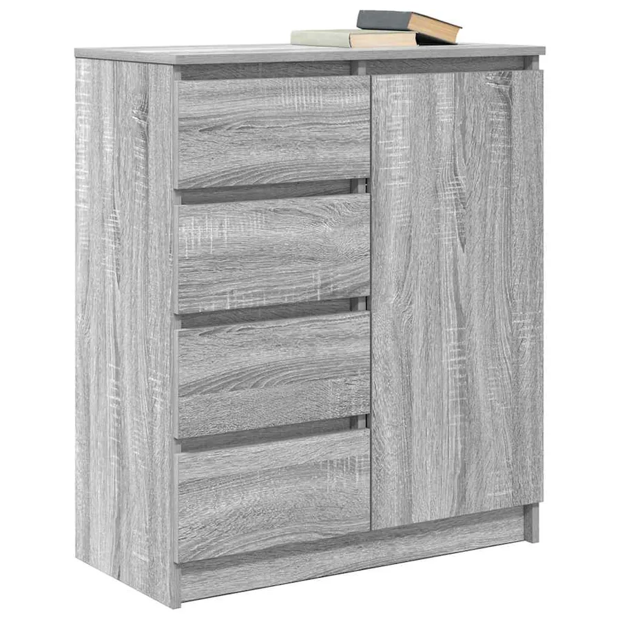 Buffet avec tiroirs sonoma gris 71x35x84 cm bois d'ingénierie - 4