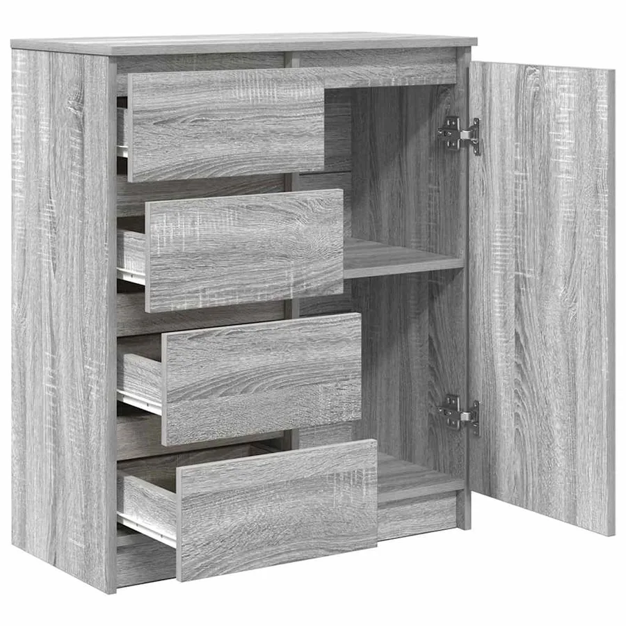 Buffet avec tiroirs sonoma gris 71x35x84 cm bois d'ingénierie - 5