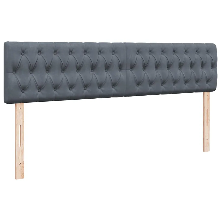 Cadre de lit ottoman avec matelas gris foncé 200x200 cm velours - 8