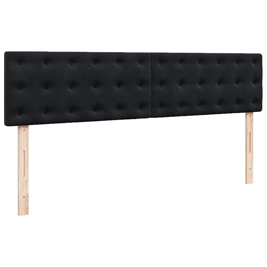 Cadre de lit ottoman avec matelas noir 200x200 cm velours - 9