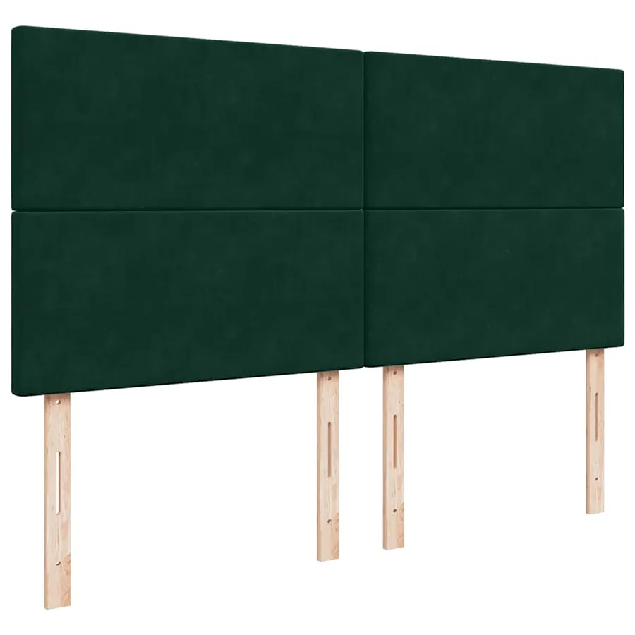 Cadre de lit ottoman avec matelas vert foncé 200x200 cm velours - 13