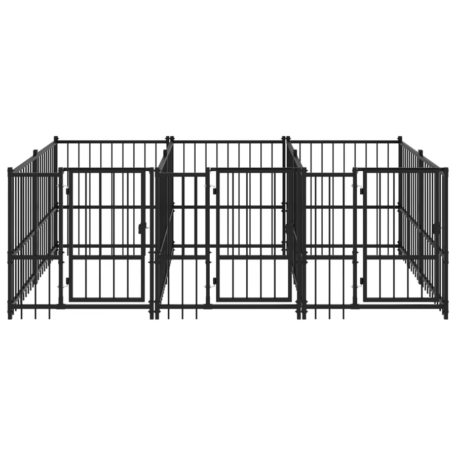 Chenil d'extérieur pour chiens Acier 5,63 m² - 3