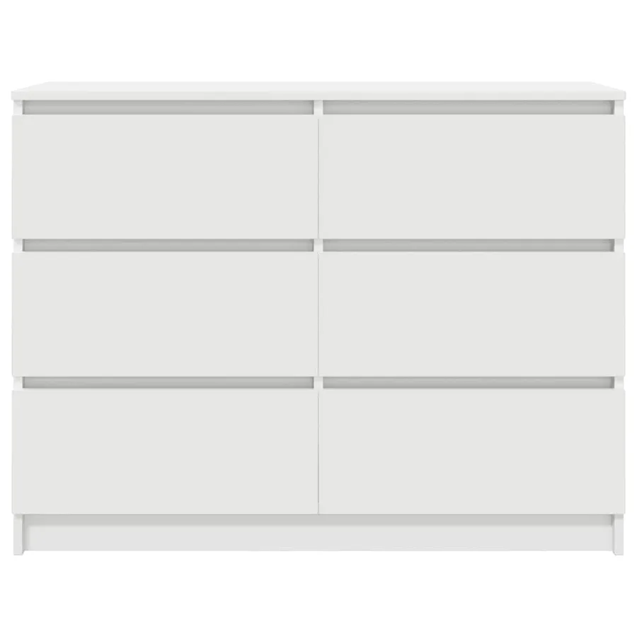 Buffet blanc 100x35x76 cm bois d'ingénierie - 6
