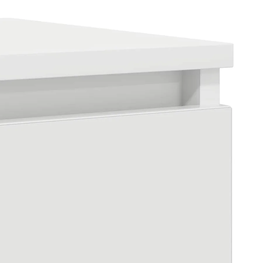 Buffet blanc 100x35x76 cm bois d'ingénierie - 9