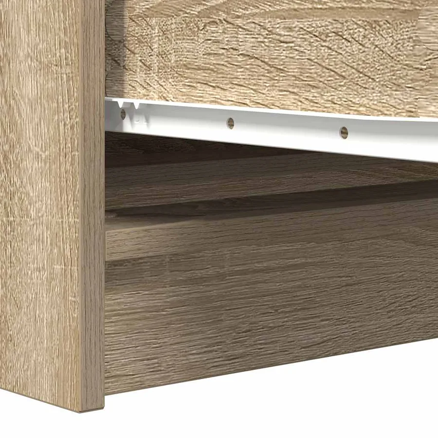 Buffet chêne sonoma 100x35x76 cm bois d'ingénierie - 10